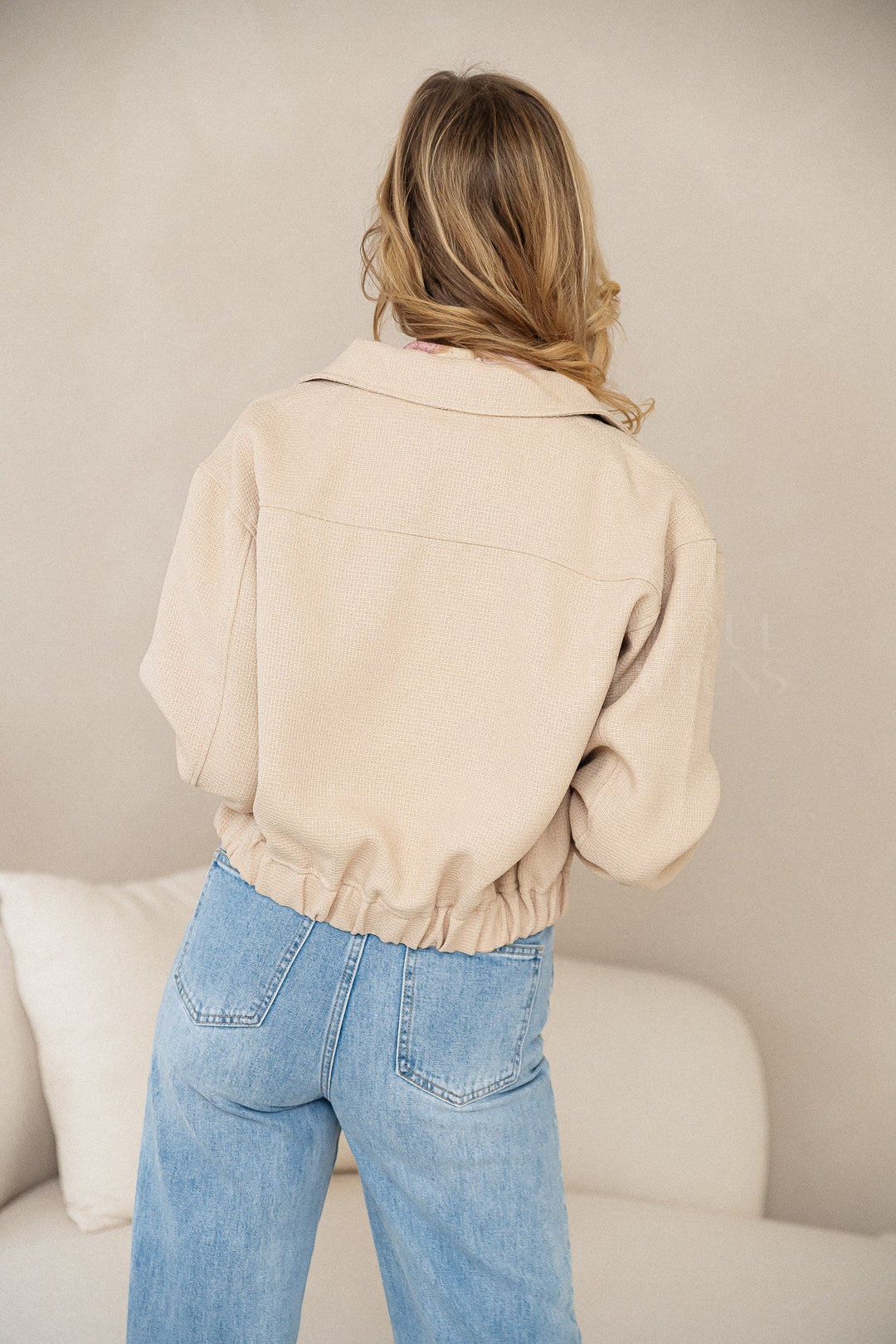 ModishBreda Beige Icon Bomber